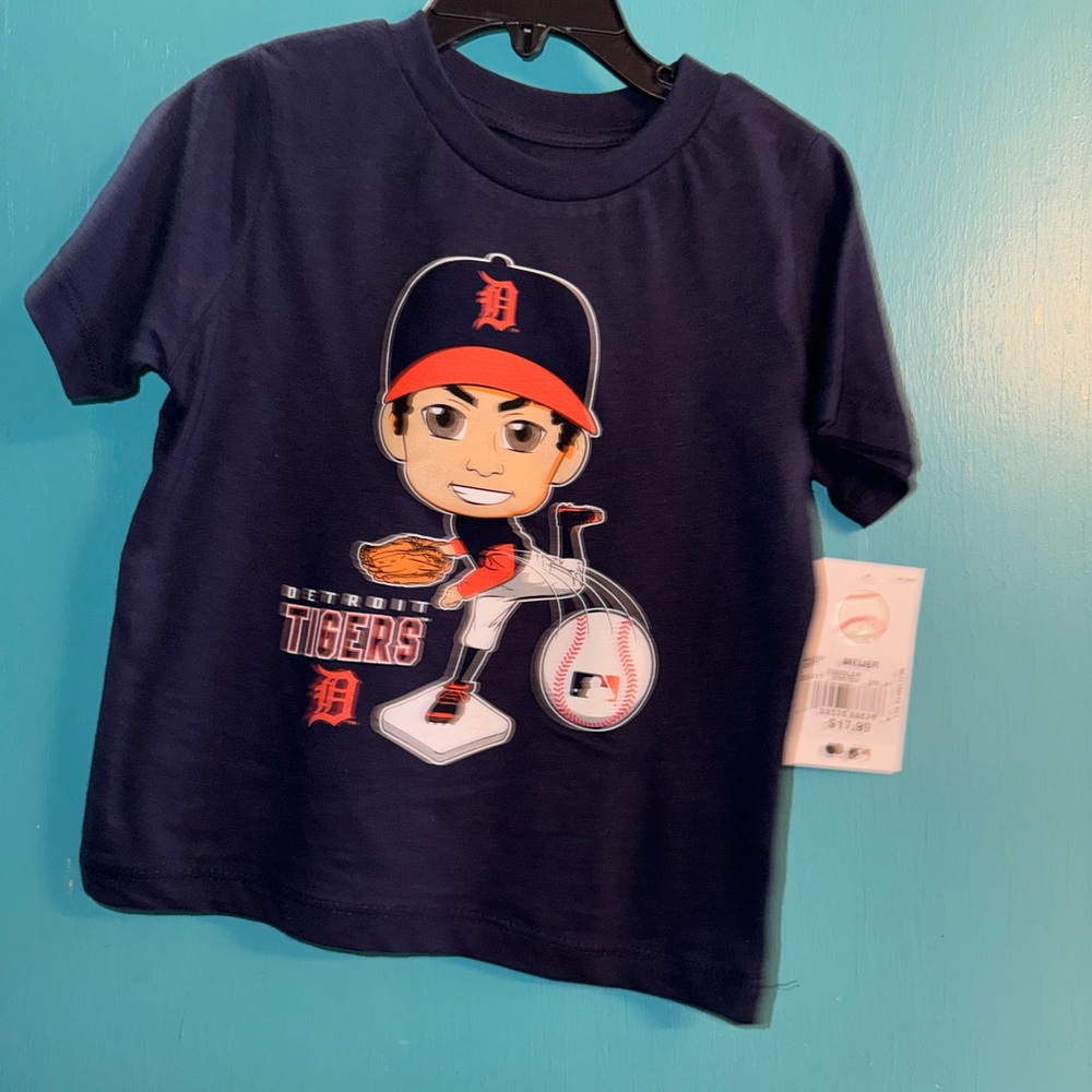 Kids Navy Blue Baseball Graphic Tee